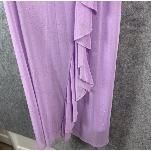 City Triangles Vtg Y2K Sparkle‎ Maxi Dress Hoco Prom Gown Sz M Purple Fairy - Picture 6 of 16